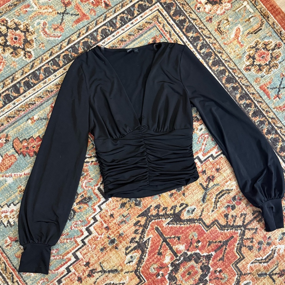 Windsor Deep Plunge V-Neck Blouse